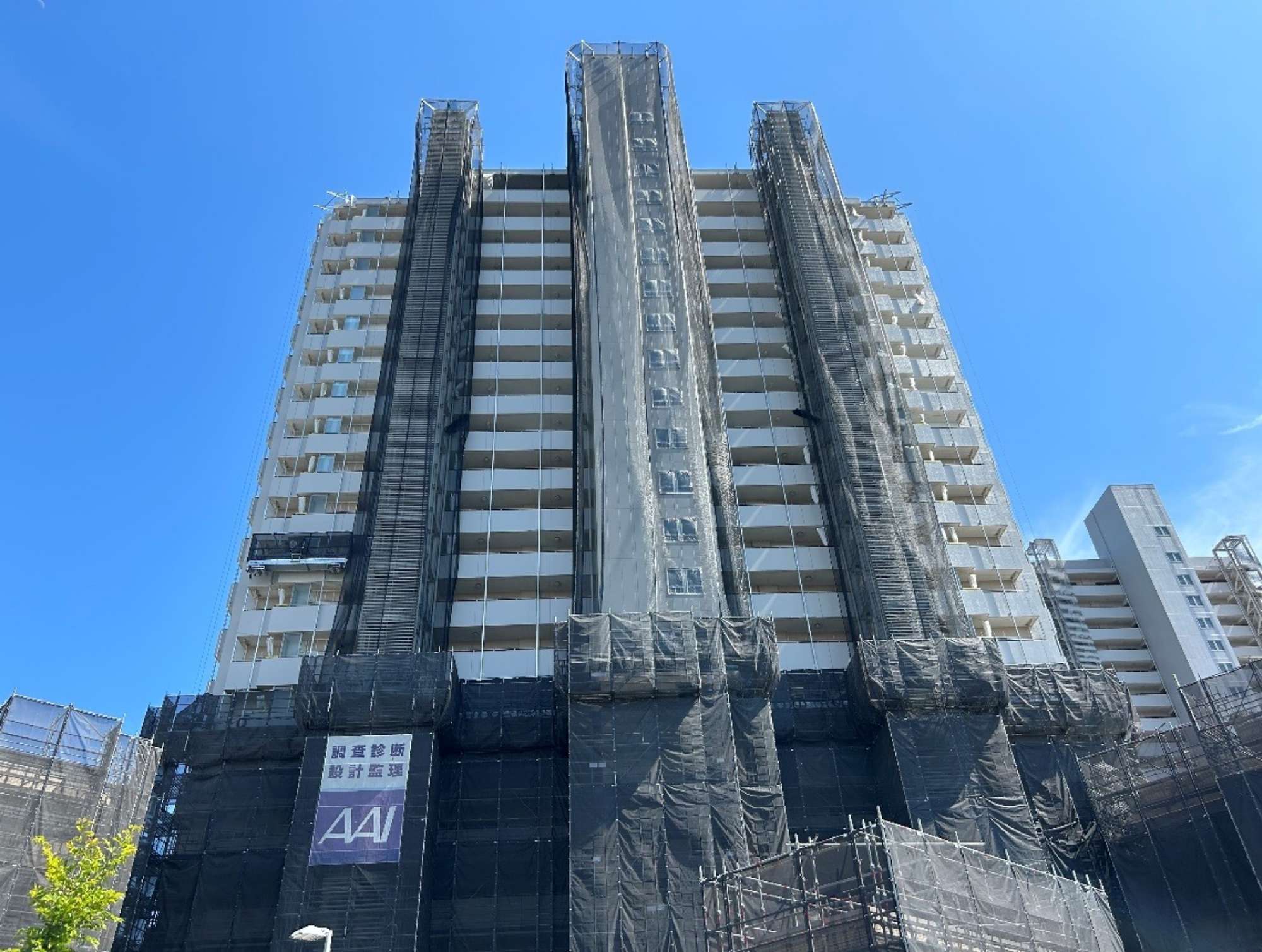 ゼルクシティ安城 大規模修繕工事の工事中