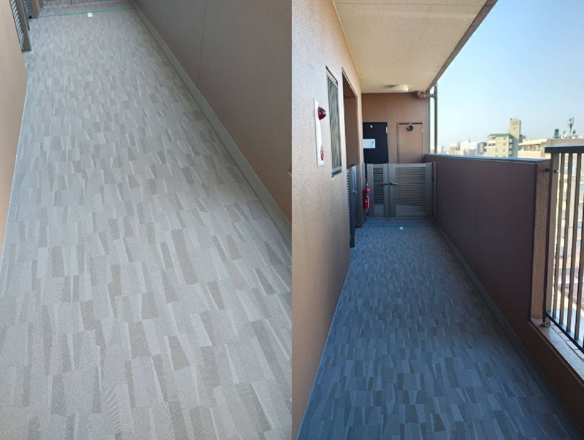 ロフティ春日井Ⅱ　バルコニー・共用廊下　工事後